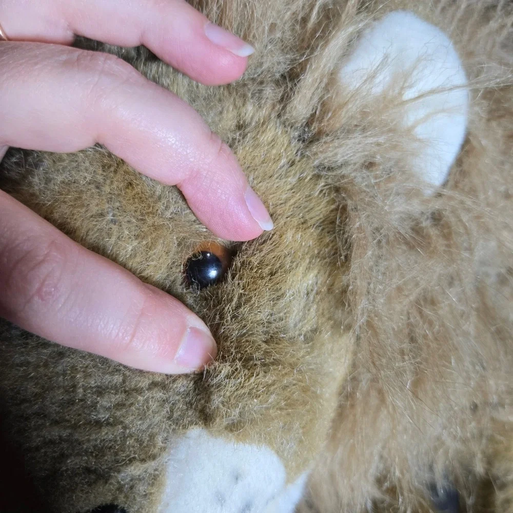 Large Realistic Lion Plush Stuffed Animal Shaggy Mane Lying Pose 20